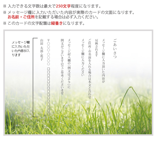 特殊メッセージカード No：F1006-036