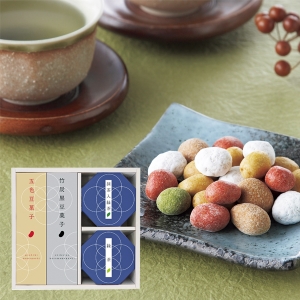 〈豆和菓〉 豆菓子・お茶詰合せ【rm235062c01】