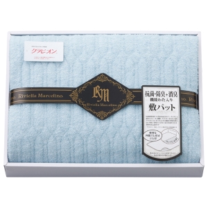 リビエラマルセリーノ 麻混敷きパット ブルー【rm235135c04】