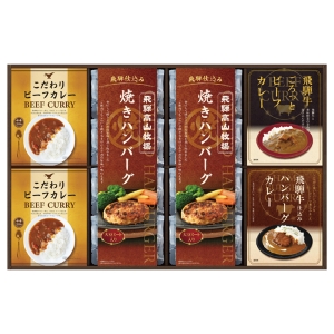 飛騨高山牧場 焼きハンバーグ&カレーセット【rm235071c06】