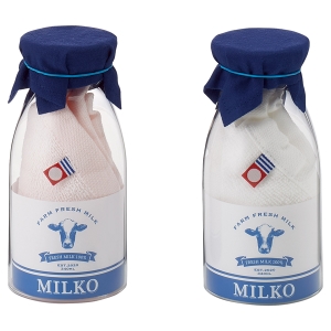 miLko ペアグラス ミルク＆イチゴミルク【rm233056e01】