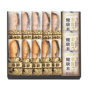 鮭乃家 そのまま食べれる鮭切り身 金賞健康米セット【rm23y169gc012】