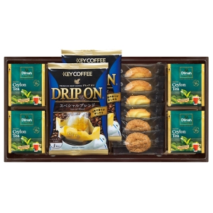 ドリップコーヒー&セイロンティーと3種類のクッキー詰合せ KDR-15【rm26c047gc025】