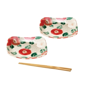 椿 角取分け皿 TB-102【rm26c184gc041】